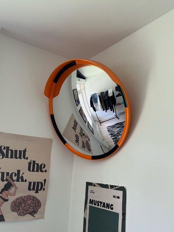 Duel-Tone Traffic Aesthetic Mirror (Orange & Black) (Pre Order)