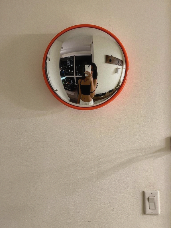 Wide-Angle Aesthetic Mirror | SUNSET ORANGE