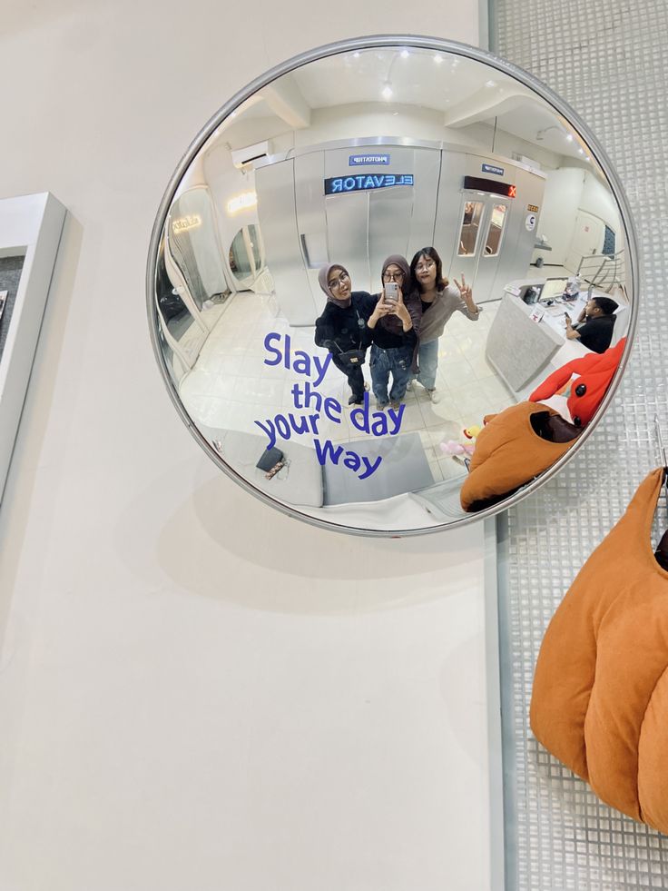 STASHED® Wide-Angle Spherical Mirror Sunset Orange