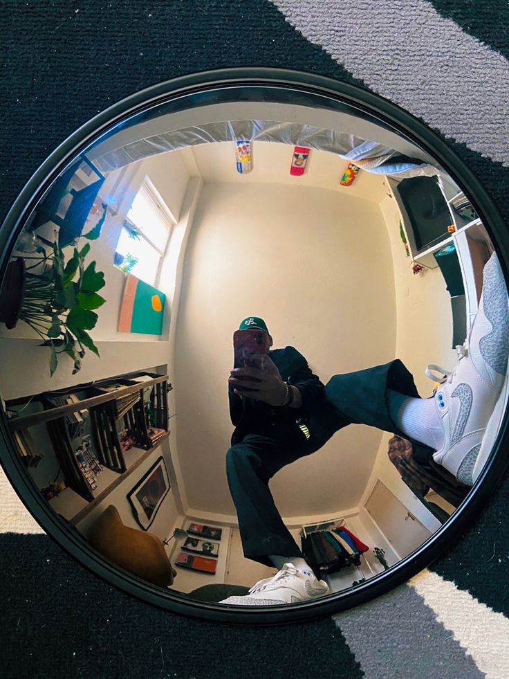 STASHED® Wide-Angle Spherical Mirror Sunset Orange