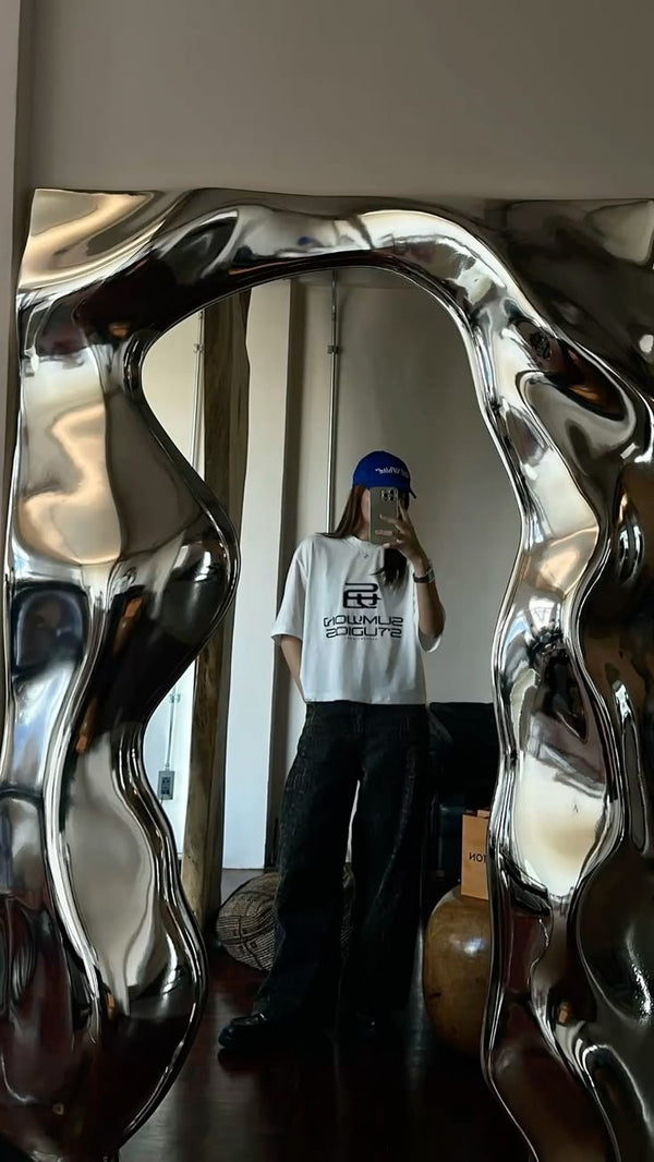Chrome Melt Aesthetic Full Body Mirror (Pre Order)