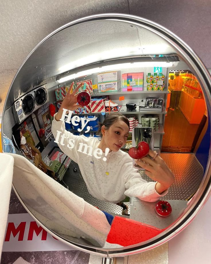 STASHED® Wide-Angle Spherical Mirror Sunset Orange