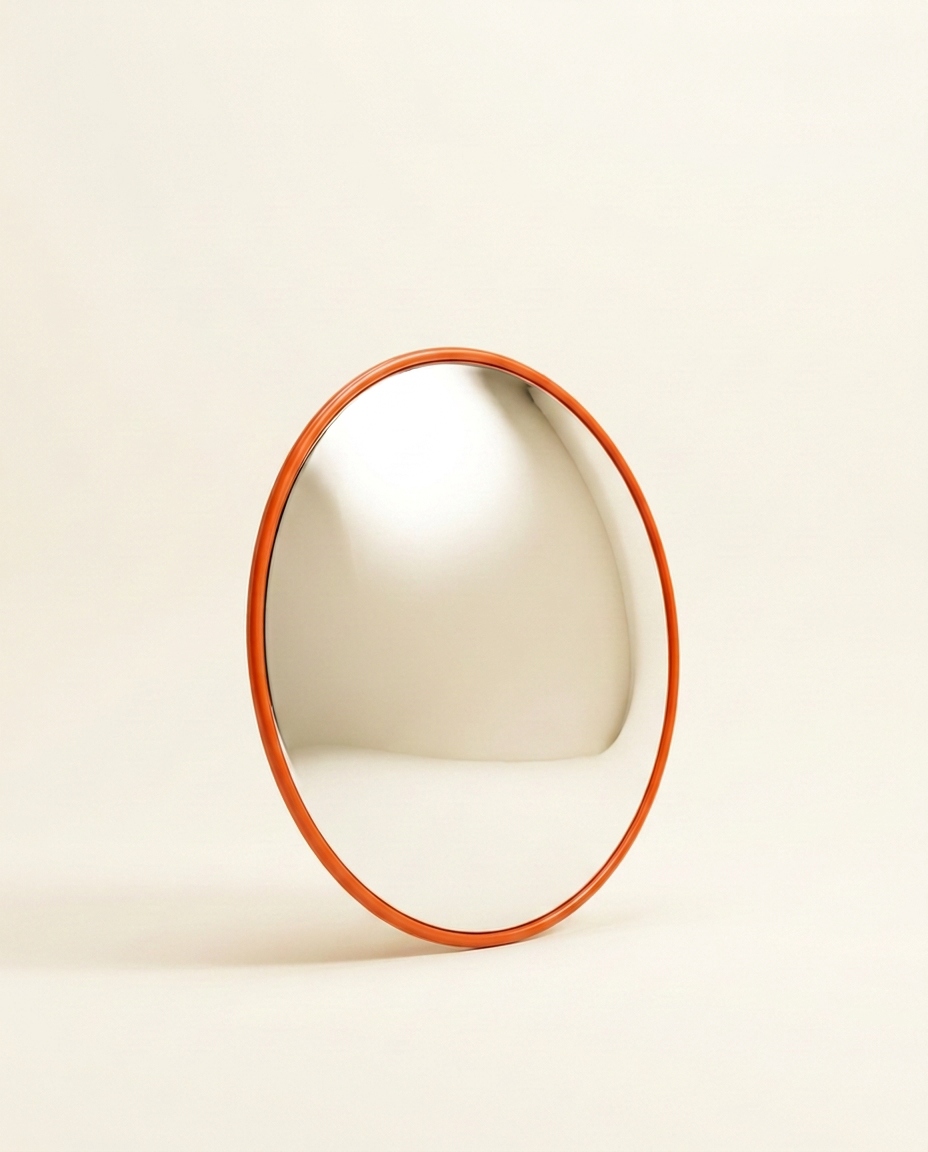 STASHED® Wide-Angle Spherical Mirror Sunset Orange