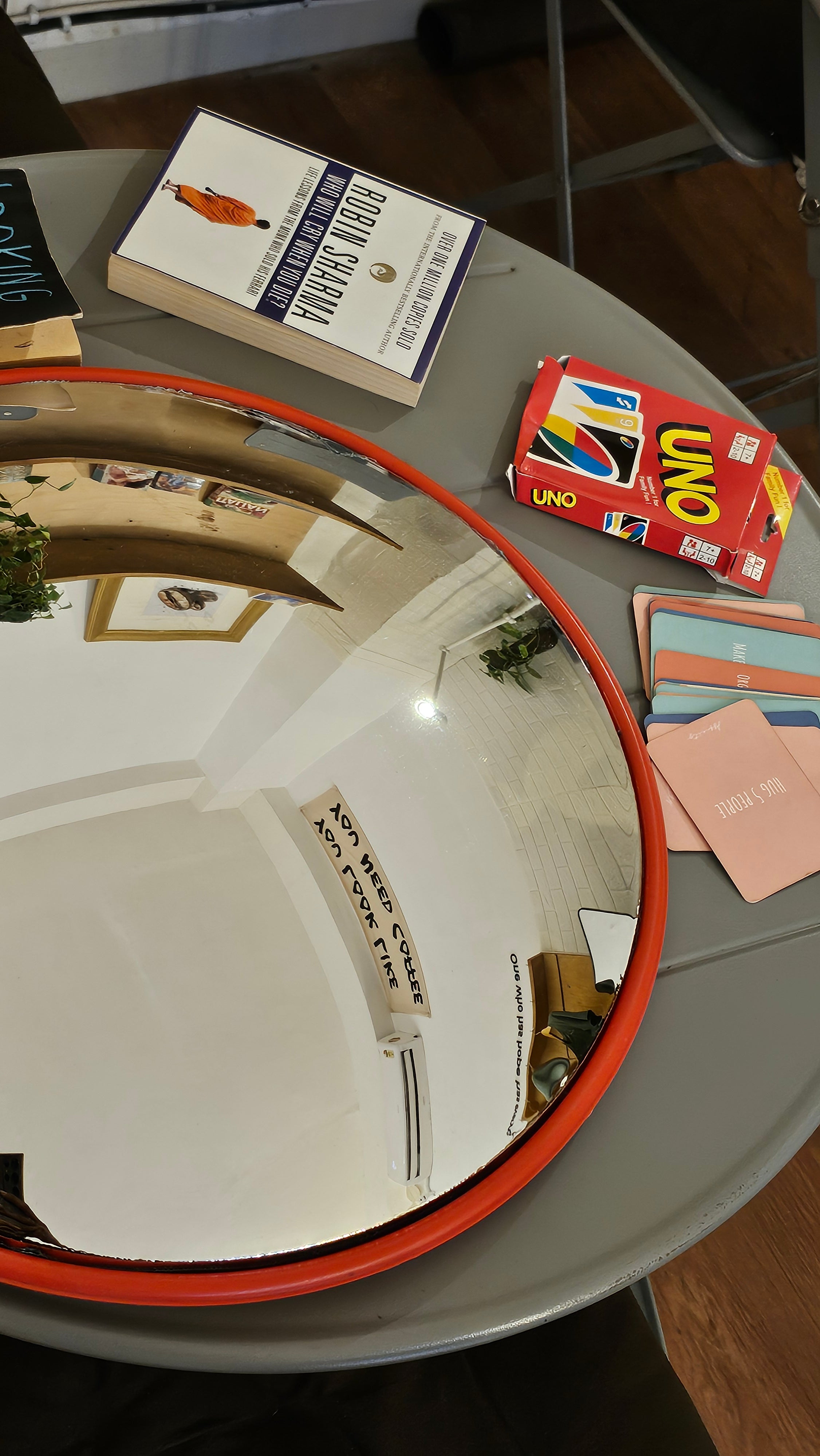 STASHED® Wide-Angle Spherical Mirror Sunset Orange